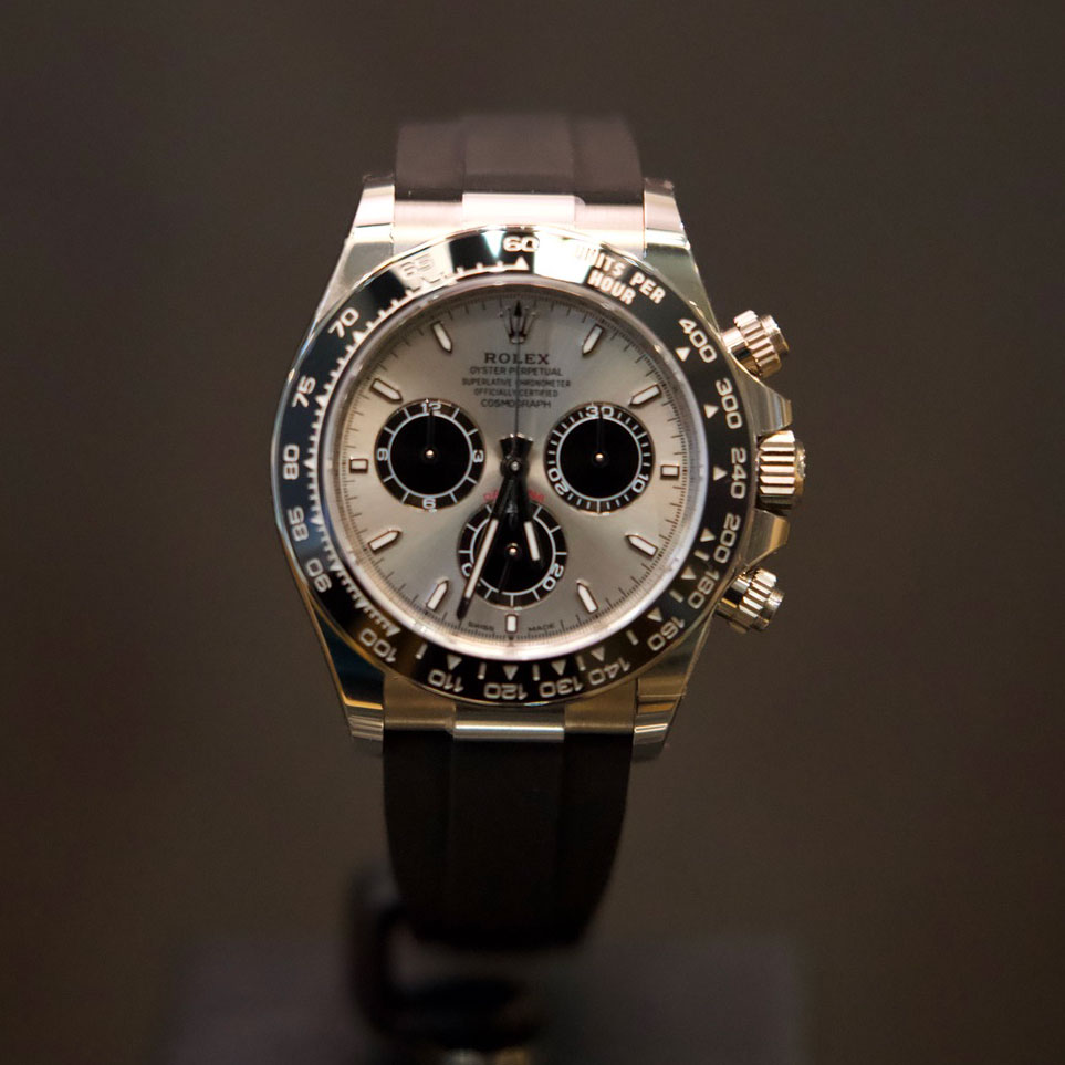 Rolex Daytona cadran Panda inversé Or Gris bracelet Oysterflex 126519LN